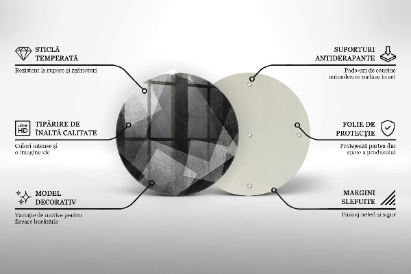 Tábua de corte de vidro Abstração geométrica