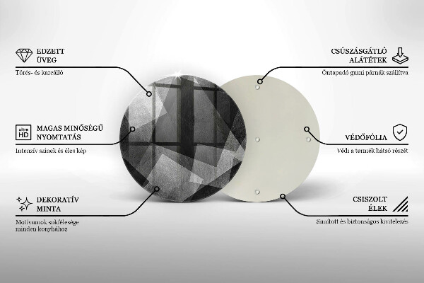 Tábua de corte de vidro Abstração geométrica
