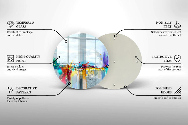 Tábua para cozinha Abstração pintada
