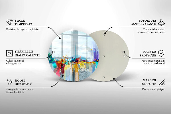 Tábua para cozinha Abstração pintada