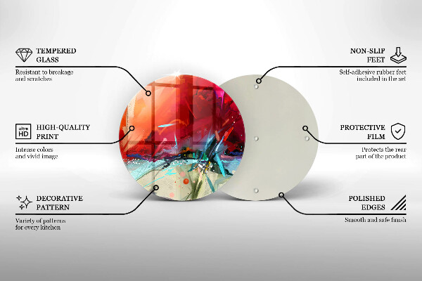 Tábua para corte Abstração pintada