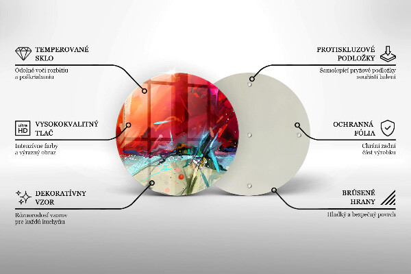 Tábua para corte Abstração pintada