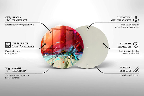 Tábua para corte Abstração pintada