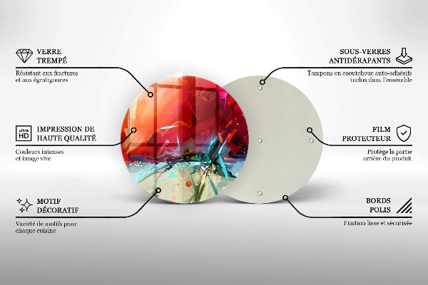 Tábua para corte Abstração pintada