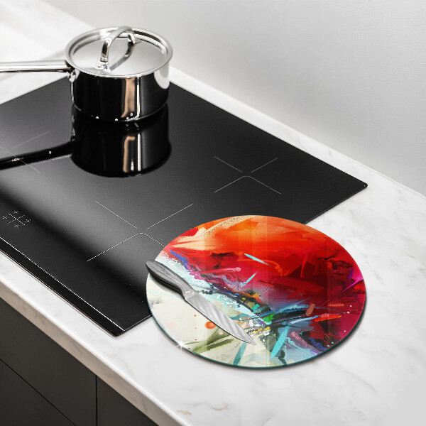 Tábua para corte Abstração pintada