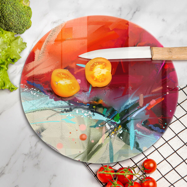 Tábua para corte Abstração pintada