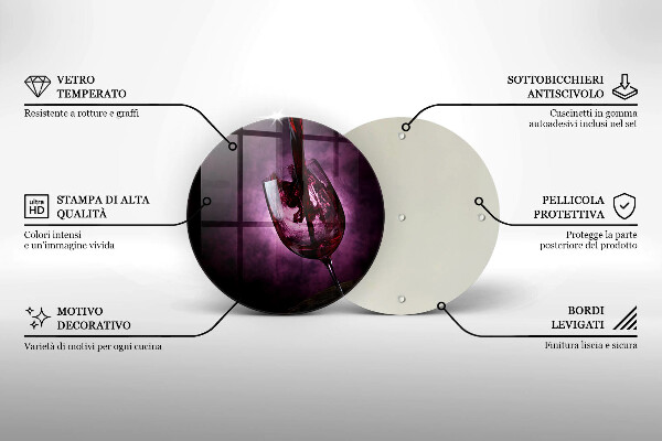 Tábua cozinha Um copo de vinho