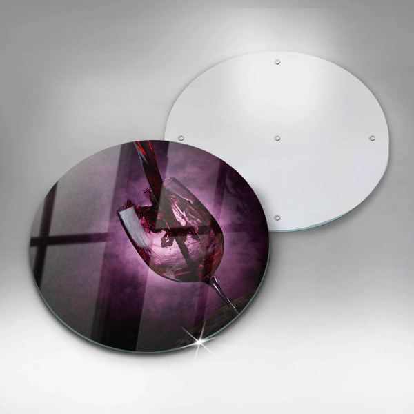 Tábua cozinha Um copo de vinho