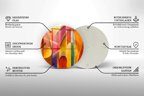 Tábua para cozinha Abstração colorida