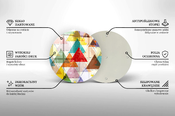 Tábua corte Triângulos pintados