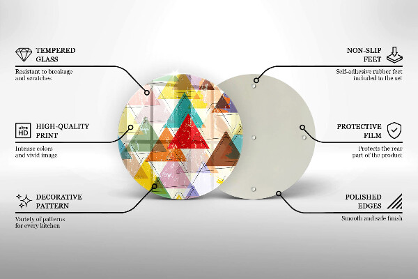 Tábua corte Triângulos pintados