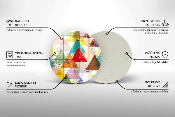 Tábua corte Triângulos pintados