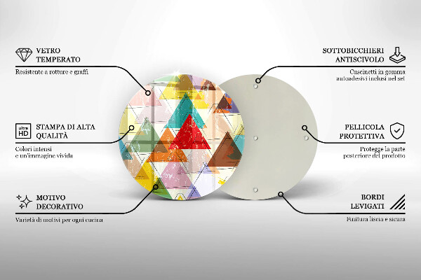 Tábua corte Triângulos pintados