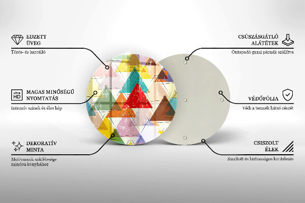 Tábua corte Triângulos pintados