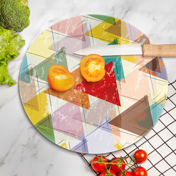 Tábua corte Triângulos pintados