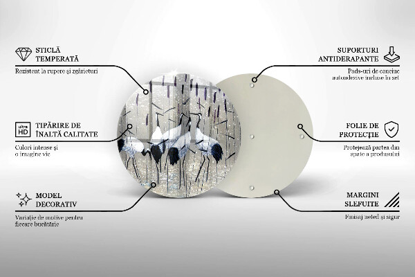 Tábua de cortar alimentos guindastes japoneses