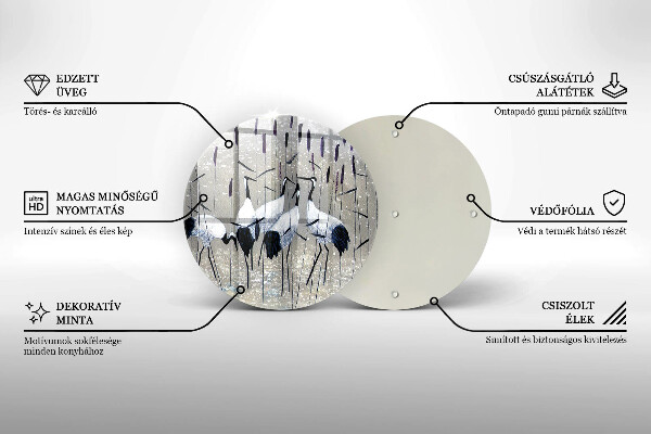 Tábua de cortar alimentos guindastes japoneses