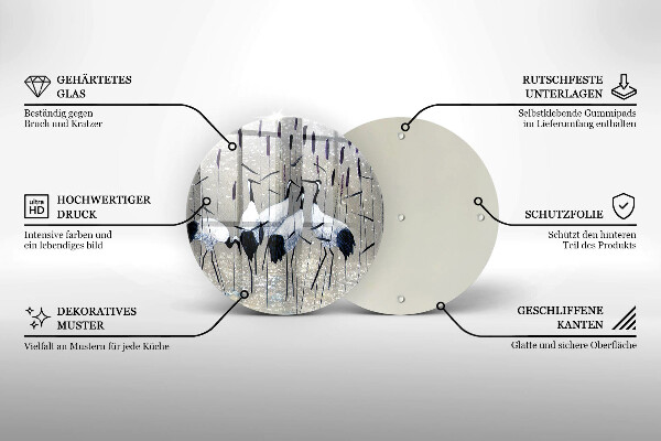 Tábua de cortar alimentos guindastes japoneses