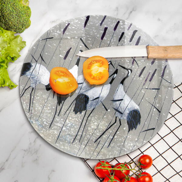 Tábua de cortar alimentos guindastes japoneses