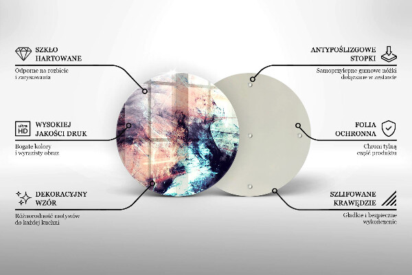 Tábua de cortar Abstração pintada