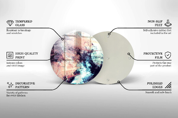 Tábua de cortar Abstração pintada