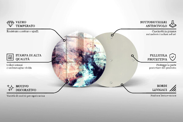 Tábua de cortar Abstração pintada