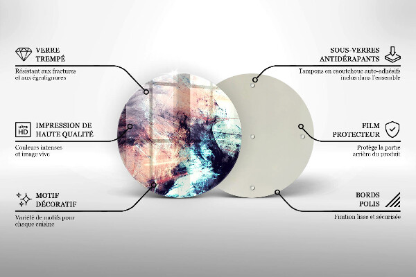 Tábua de cortar Abstração pintada