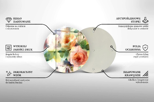 Tábua de corte Flores pintadas