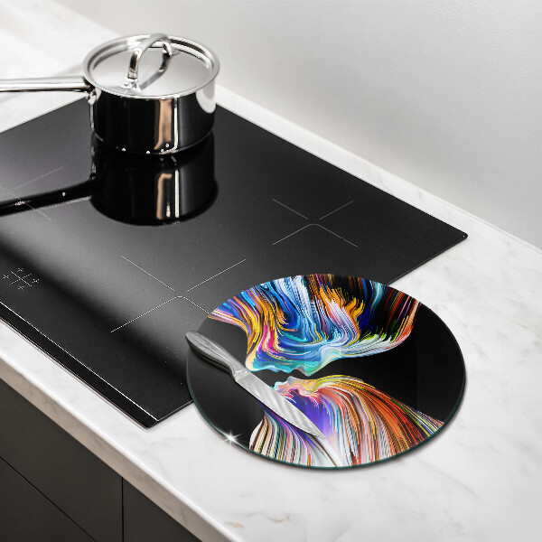 Tábua de vidro Beijo abstrato