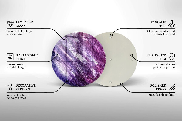 Tábua de corte de vidro Abstração de tinta