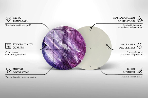 Tábua de corte de vidro Abstração de tinta