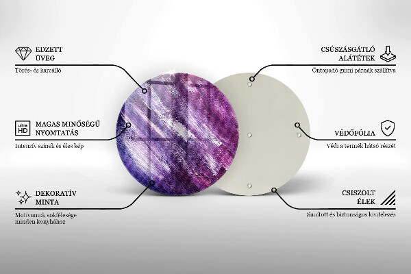 Tábua de corte de vidro Abstração de tinta