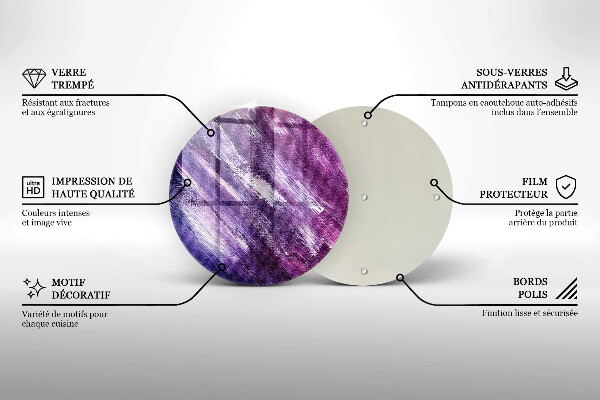 Tábua de corte de vidro Abstração de tinta