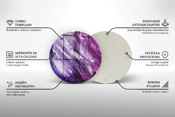 Tábua de corte de vidro Abstração de tinta