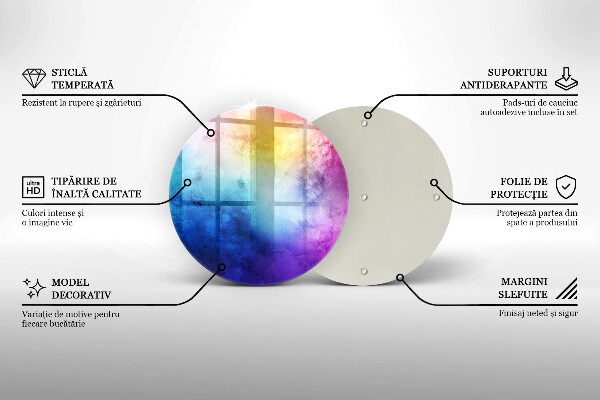 Tábua corte Manchas de aquarela de arco-íris