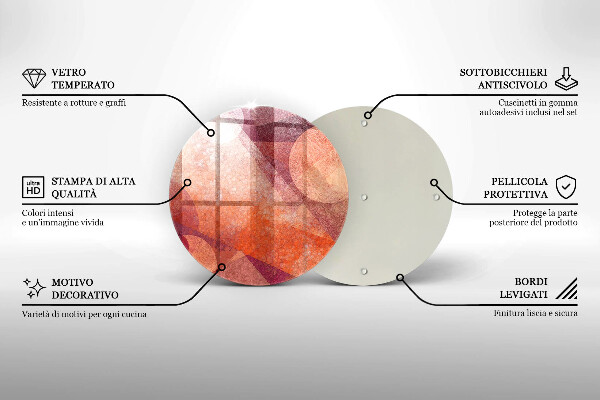 Tábua de corte de vidro Arte abstrata