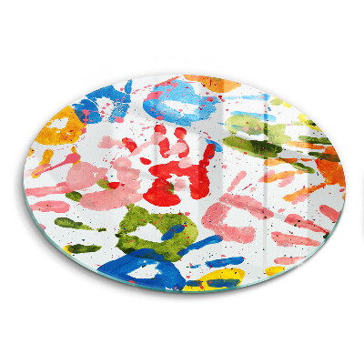 Tábua cozinha Vestígios de mãos de crianças