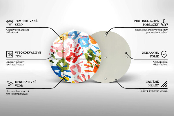 Tábua cozinha Vestígios de mãos de crianças