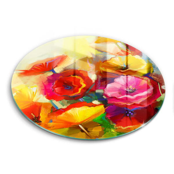 Tábua para cozinha Flores coloridas pintadas