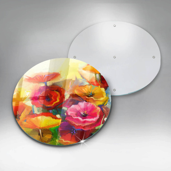 Tábua para cozinha Flores coloridas pintadas