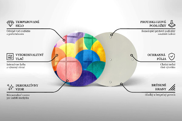 Tábua para corte Círculos coloridos