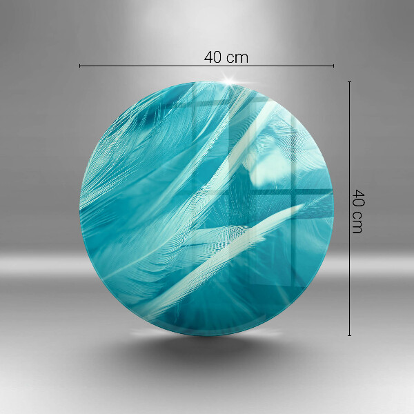 Tábua de corte de vidro Penas delicadas