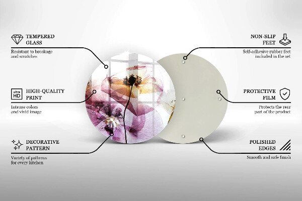 Tábua cozinha Flores delicadas