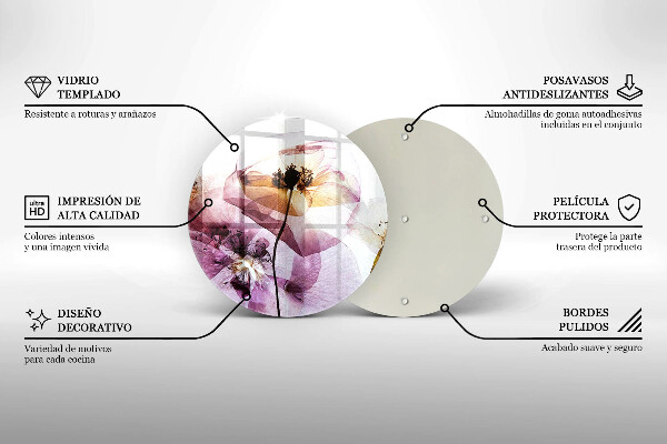 Tábua cozinha Flores delicadas