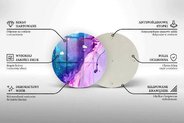Tábua de vidro Tinta abstrata