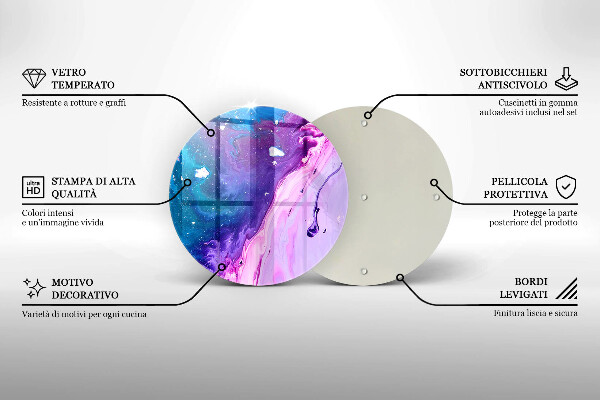 Tábua de vidro Tinta abstrata