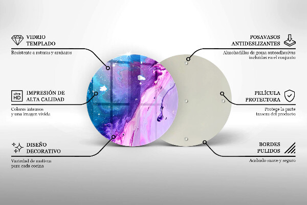 Tábua de vidro Tinta abstrata