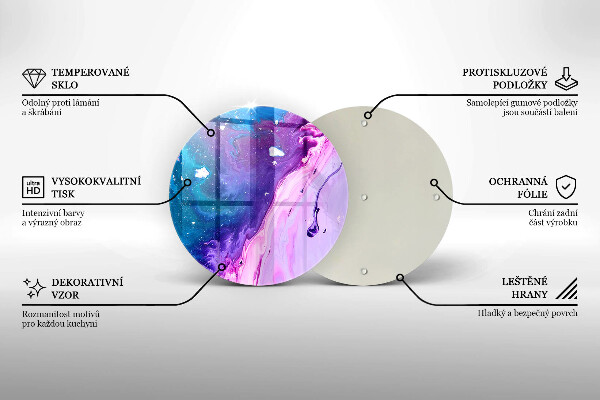 Tábua de vidro Tinta abstrata