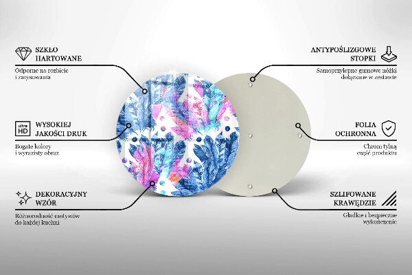 Tábua de cortar Ilustração de pena boho