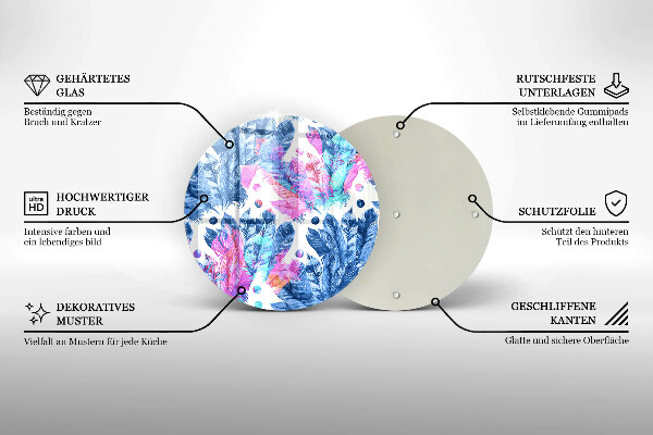 Tábua de cortar Ilustração de pena boho